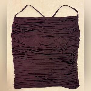 Express Maroon Ruched Top